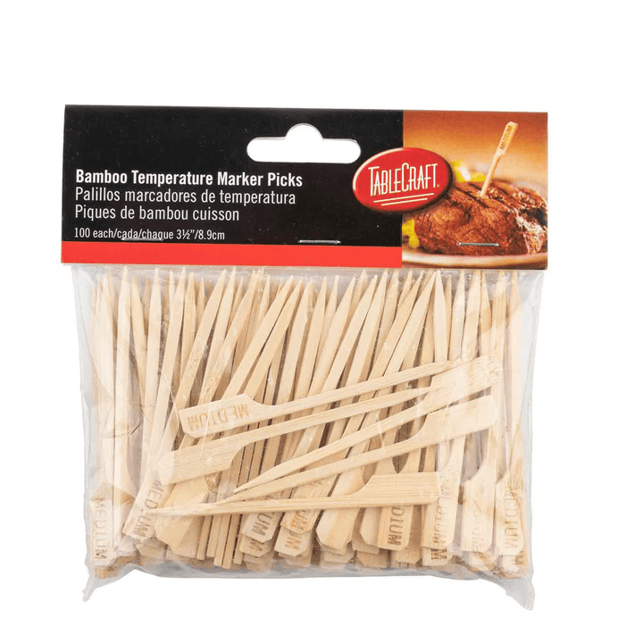 Tablecraft MEDIUM 3.5" Bamboo Medium Steak MarkerShopAtDean