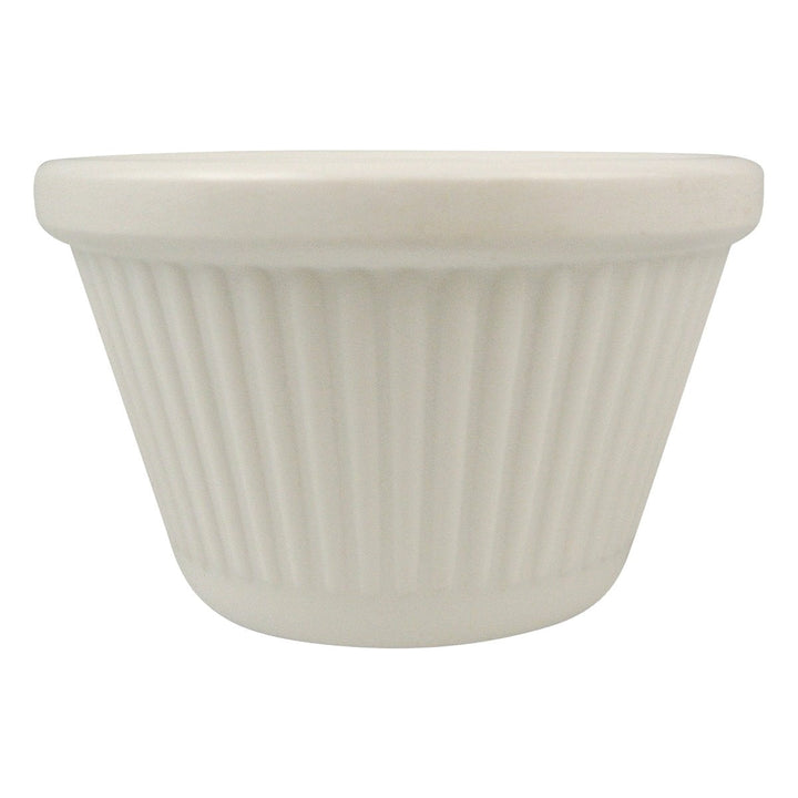 Tablecraft RAM15FB 1.5 Oz Fluted Ramekin Melamine Bone Tablecraft