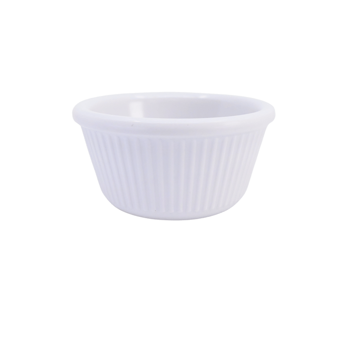 Tablecraft RAM3FW 3 Oz Fluted Ramekin Melamine WhiteShopAtDean