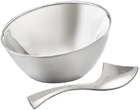 Tablecraft RB44 Round 4" Double Wall Bowl Stainless Steel with Spoon Tablecraft