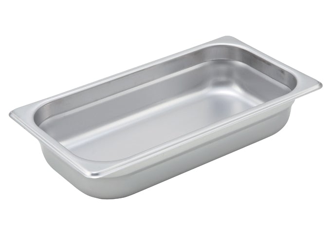 Winco SPJH-302 1/3 Size 2.5" Stainless Steel Steam Table Pan