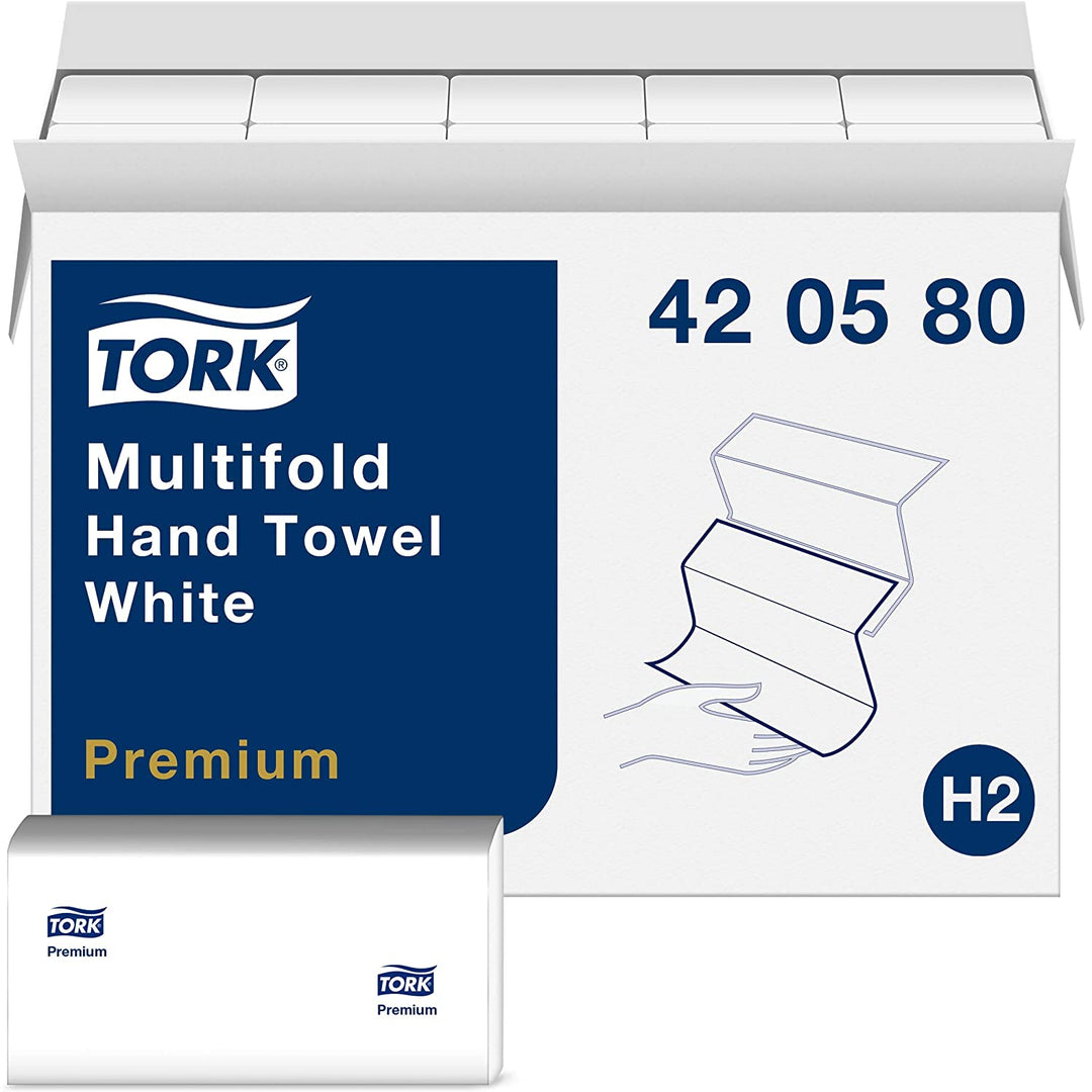 Tork 420580 Premium Multifold Towel White 9.5" x 9.125"