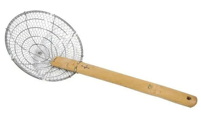 Town 42608 8" Bamboo Handle SS Mesh Skimmer Town