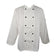 Trendex Domino Large White Long Sleeve Chef Coat with Flat Buttons