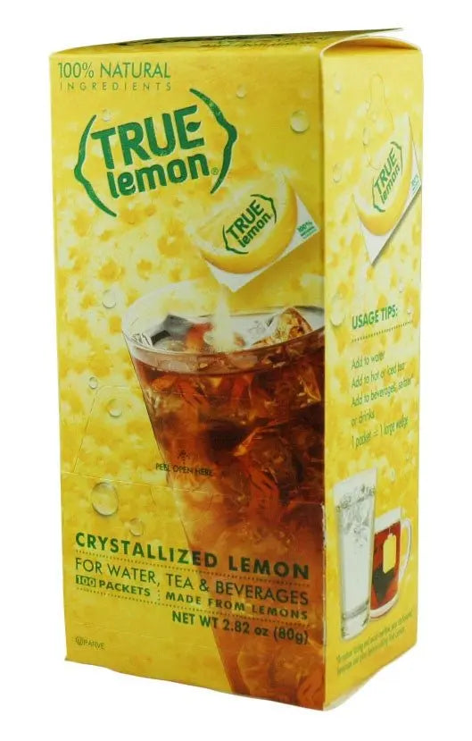True Lemon Crystallized Lemon Packets 100/Box True Lemon