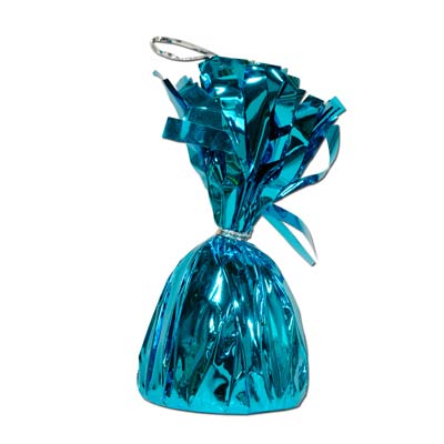 Turquoise Metallic Wrapped Balloon Weight (50804)