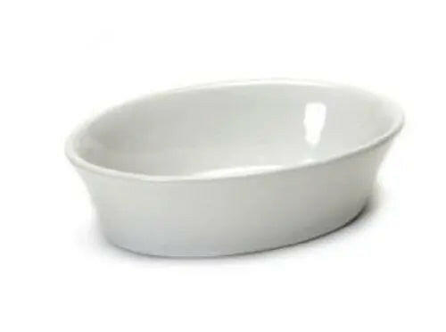 Tuxton BWK-060 7 oz Oval Baker White Tuxton
