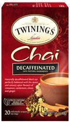 Twinings Chai Decaf Tea, 20-Count Box