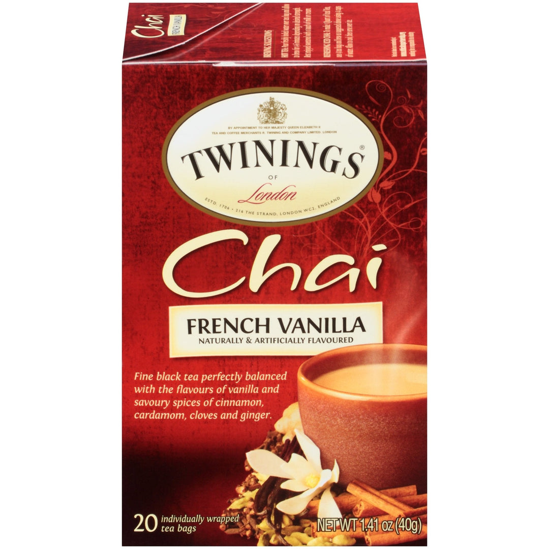 Twinings French Vanilla Chai Tea, 20-Count Box