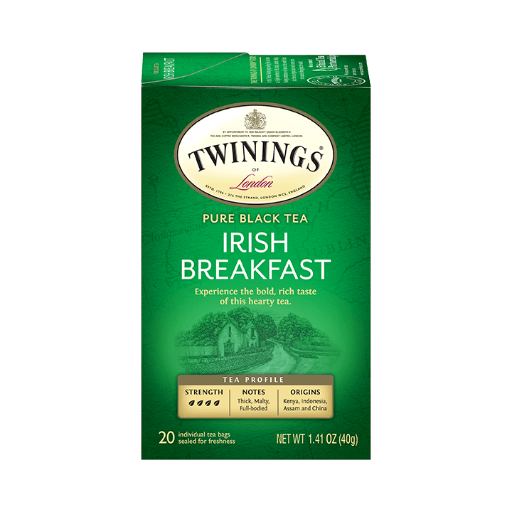 Twinings Irish Breakfast Tea Wrapped, 20-Count Box