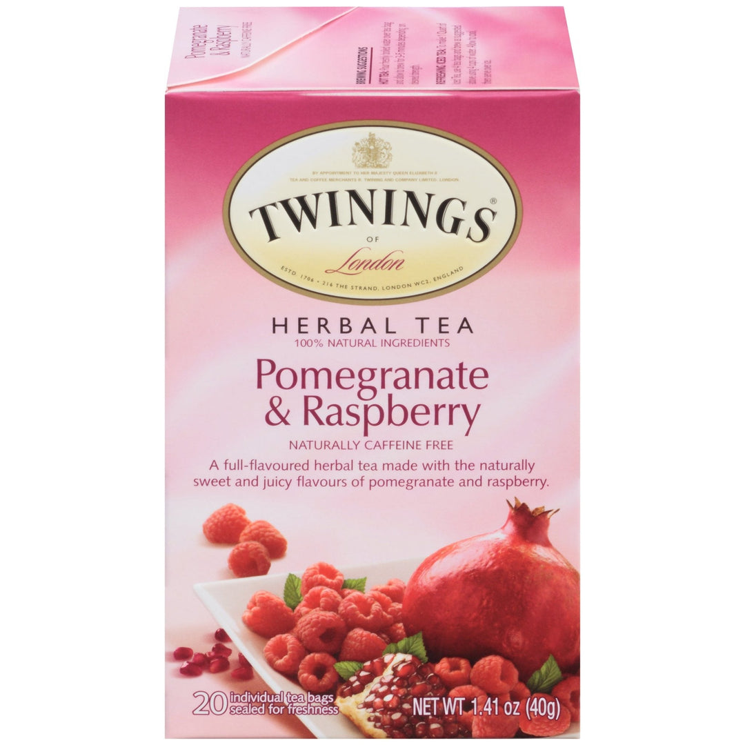 Twinings Pomegranate & Raspberry Tea, 20-Count Box