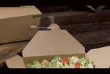 Inno-Pak #4 Innobox Edge - Kraft Poly Coated Food Box 7.75" x 5.5" x 3.5" Innopak