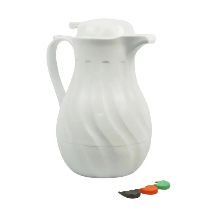 Winco VSW-42W 42 Oz White Swirl Carafe Winco