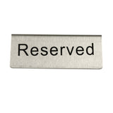 Winco RVS-4 Stainless Steel Reserved Table Sign