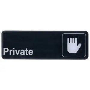 Winco SGN-304 Private Wall Sign 9 x 3