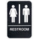 Winco SGNB-603 Restroom Sign 6" x 9"