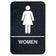 Winco SGNB-606 W/Braille Restroom Sign "Women" 6x9