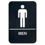 Winco SGNB-605 Restroom Sign W/ Braille "Men" 6x9