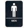 Winco SGNB-605 Restroom Sign W/ Braille "Men" 6x9