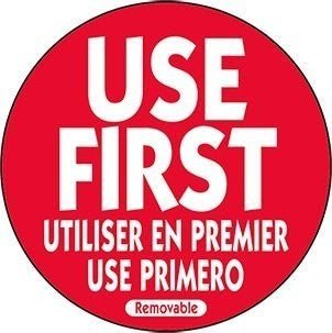 Use First 2" Removable Label