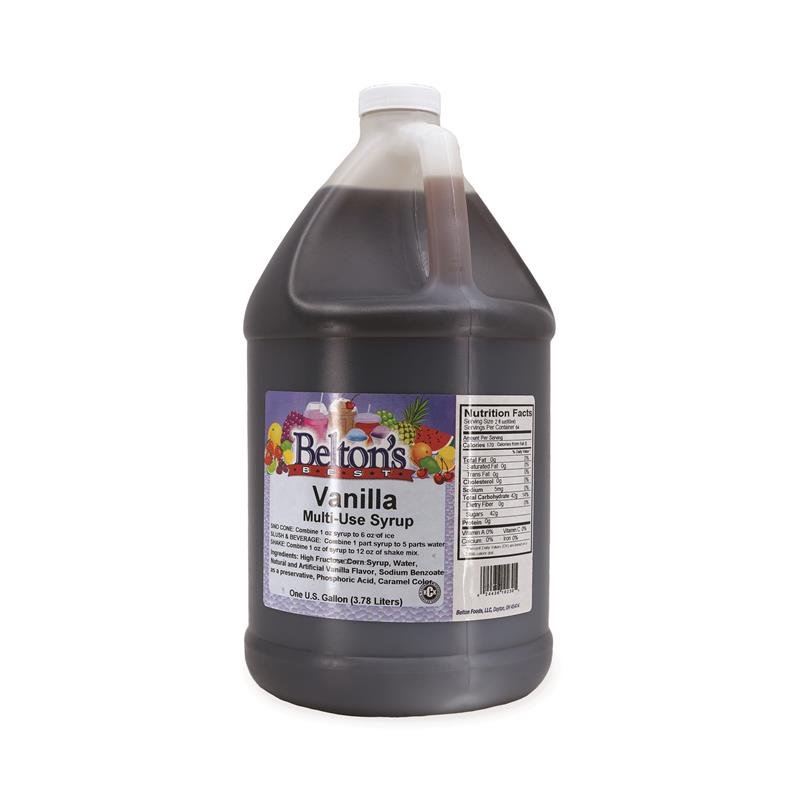 Belton Vanilla Gallon Syrup/Drink Mix Belton