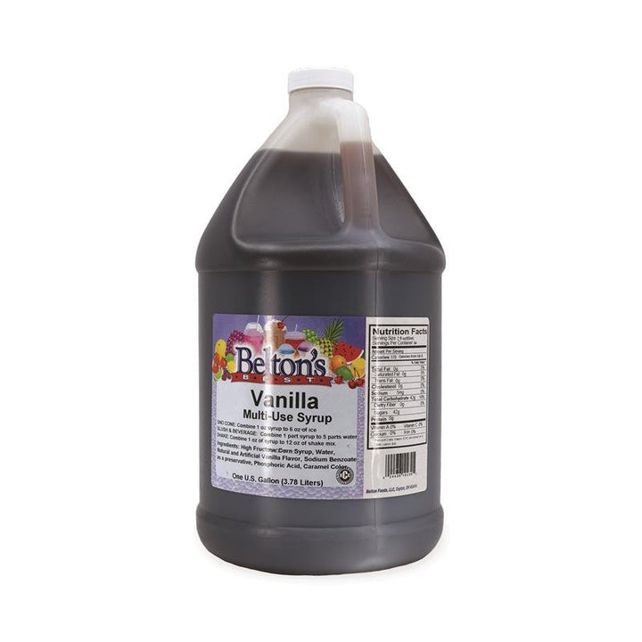 Belton Vanilla Gallon Syrup/Drink Mix Belton