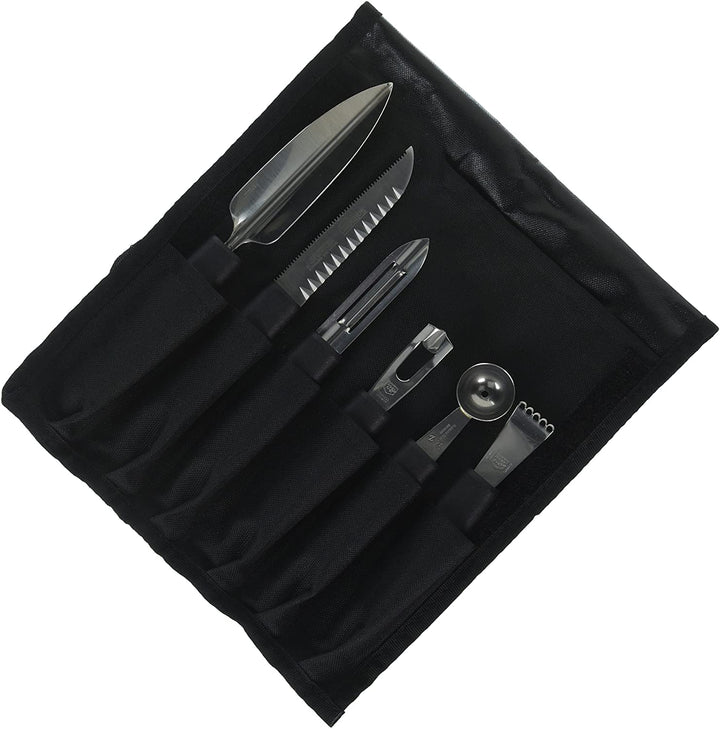Victorinox 7.615-X1 7-Piece Garnish Set Black Canvas Case Victorinox