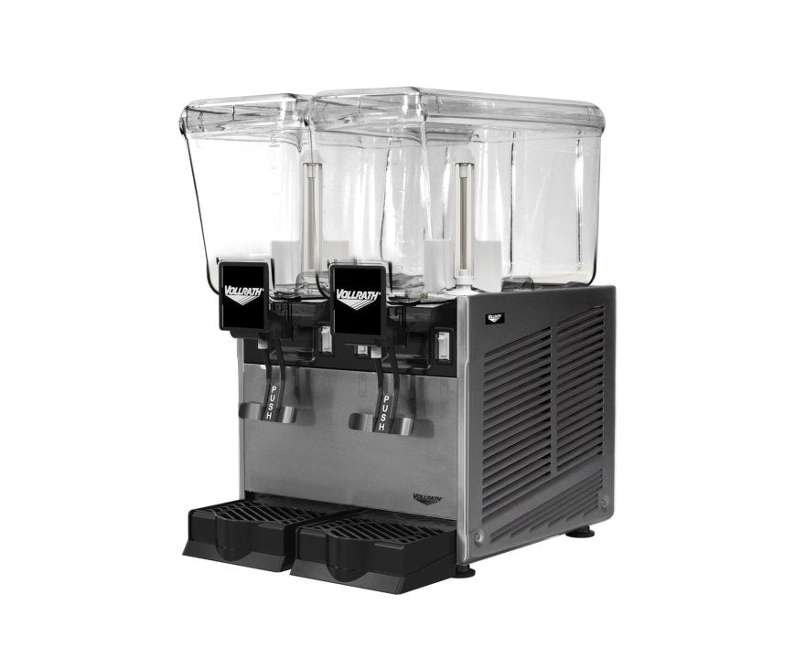 Vollrath VBBD2-37-S Refrigerated Beverage Dispenser with Two 3.17-Gallon Bowls and Stirring Paddle Circulation