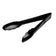 Walco T9999 9" Fine Black Polypropylene Scalloped Tongs