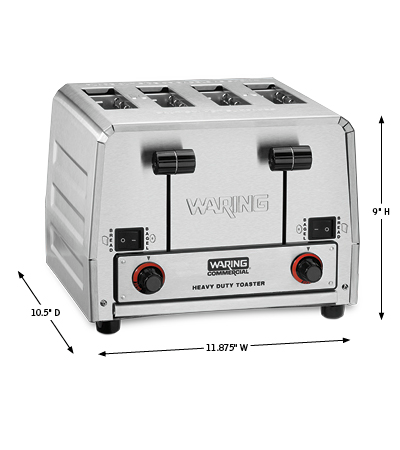 Waring WCT800 4 Slice Heavy-Duty Commercial Toaster