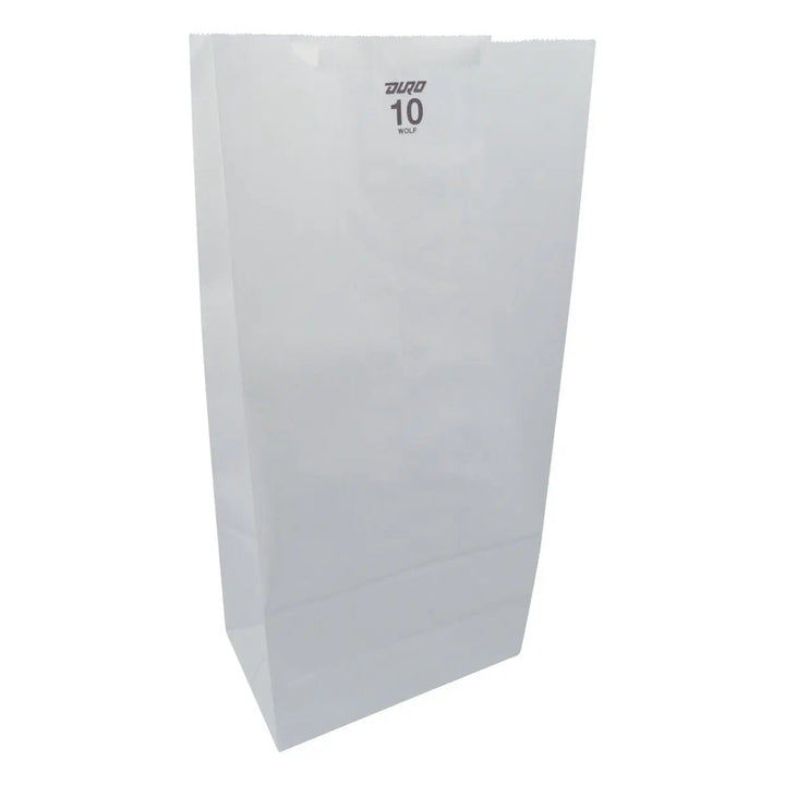 Duro White 10Lb Paper Bags 500/Bundle Duro