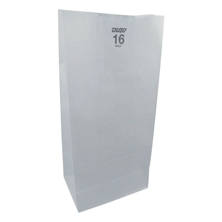 Duro White 16Lb Paper Bags 500/Bundle Duro