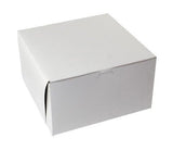 BOXit 10x10x6 White Bakery Box Lock Corner 1-Piece, 100/Bundle