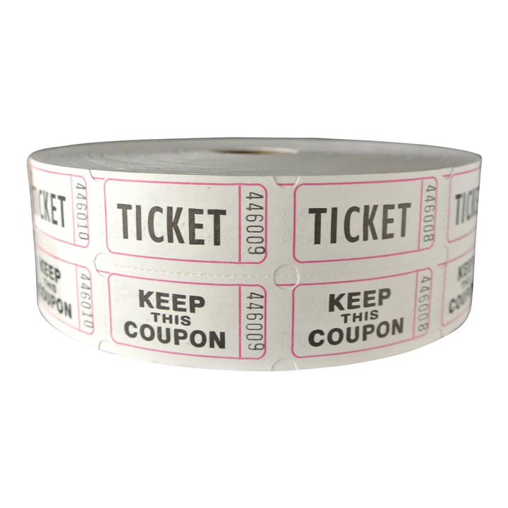 White Double Raffle Tickets 2000/Roll ShopAtDean