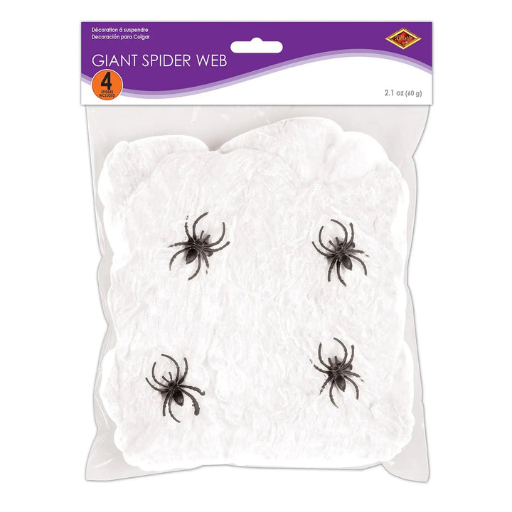 Beistle White Web With 4 Spiders Beistle