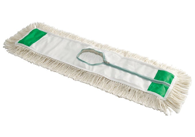 Winco DM-24H 24" Replacement White Dust Mop Head Winco