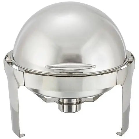 Winco 602 Chafer 6 Qt Round Madison Chafer with Stainless Frame, Roll Top Winco
