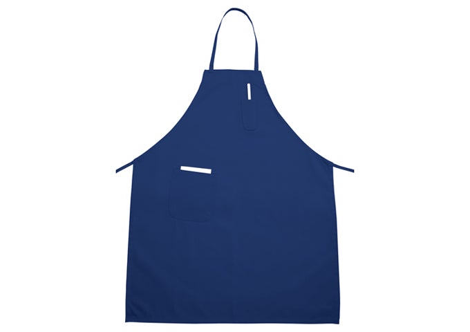 Winco BA-PBL Royal Blue Bib Apron with Pocket Winco