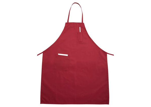 Winco BA-PRD Red Bib Apron with Pocket Winco