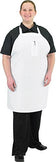 Winco BA-PWH White Economy Utility Bib Apron