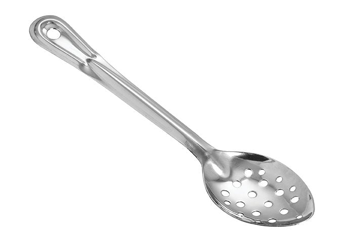 Winco BSPT-11H 11" Stainless Steel Perforated Basting Spoon, 1.5mm Winco