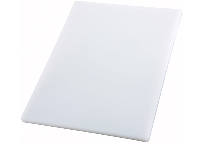 Winco CBH-1824 18" x 24" x 3/4" White Rectangular Cutting Board