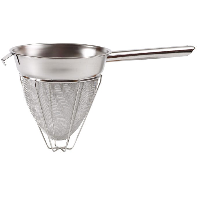 Winco CCB-10R 10" Stainless Steel Bouillon Reinforced Extra Fine Strainer