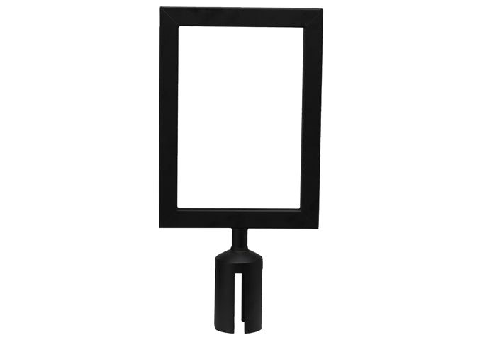 Winco CGSF-12K Sign Frame for Stanchion - Black