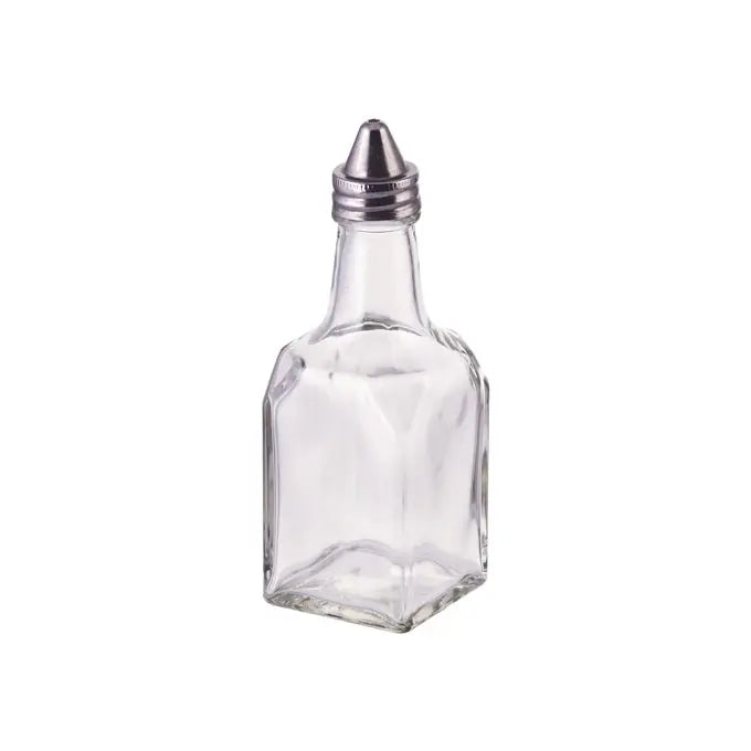 Winco G-104 6 Oz Square Oil And Vinegar Cruet Winco