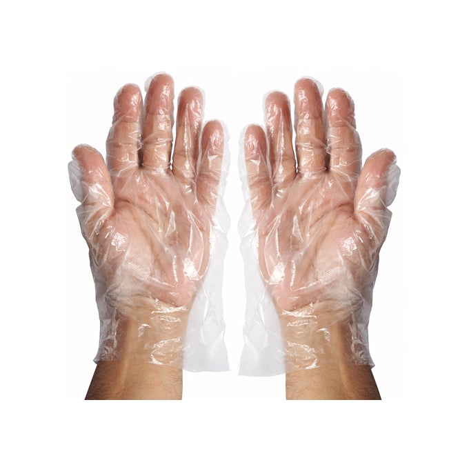 Winco GLP-L Disposable Poly Gloves, Large Winco