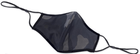 Winco MSK-3LXL Black Camo Large / X-Large Cotton Reusable and Adjustable Face Mask 2 Pack Winco
