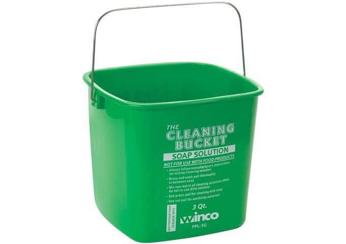 Winco PPL-3G 3 Qt Green Cleaning Pail