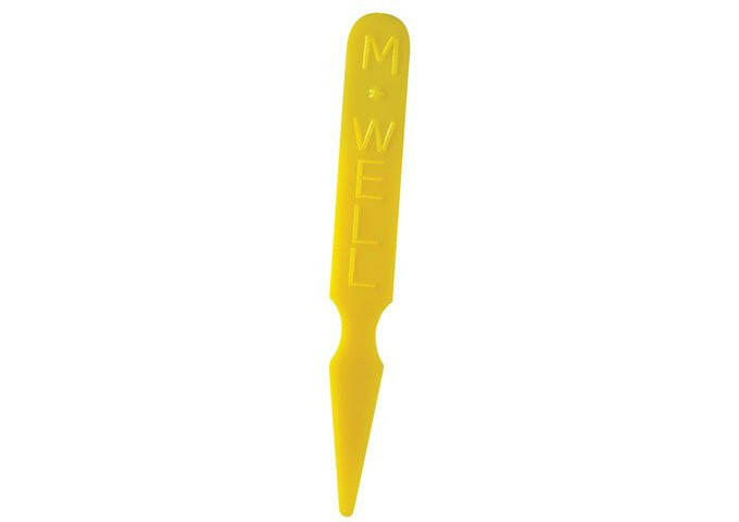 Winco PSM-MW Yellow Plastic Medium Well Steak Marker, 1000/Pack