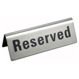 Winco RVS - 4 Stainless Steel Reserved Table SignShopAtDean